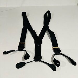 Men's Black Silk Suspenders